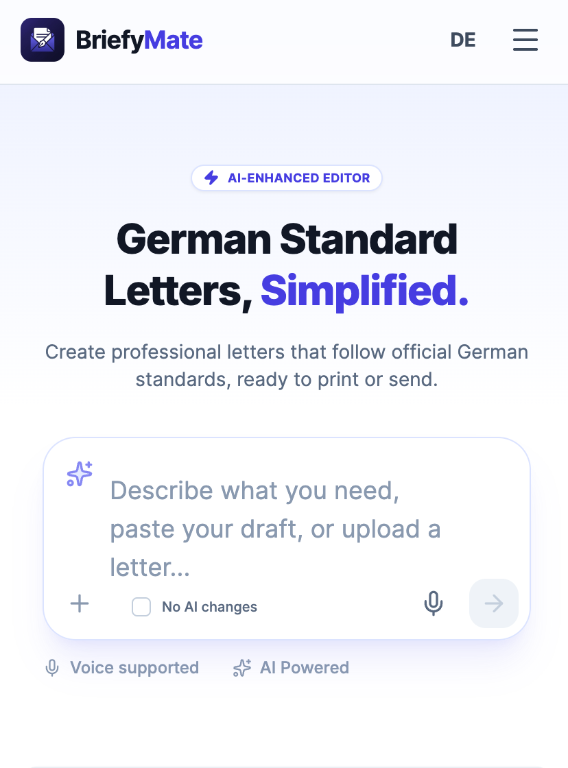 BriefyMate Mobile PWA