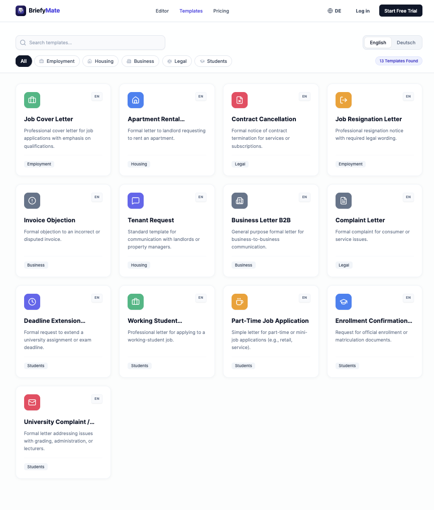 BriefyMate - screenshot