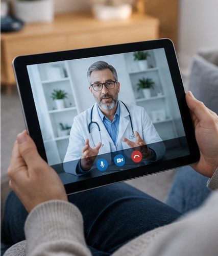 Remote healthcare consultation through a digital platform