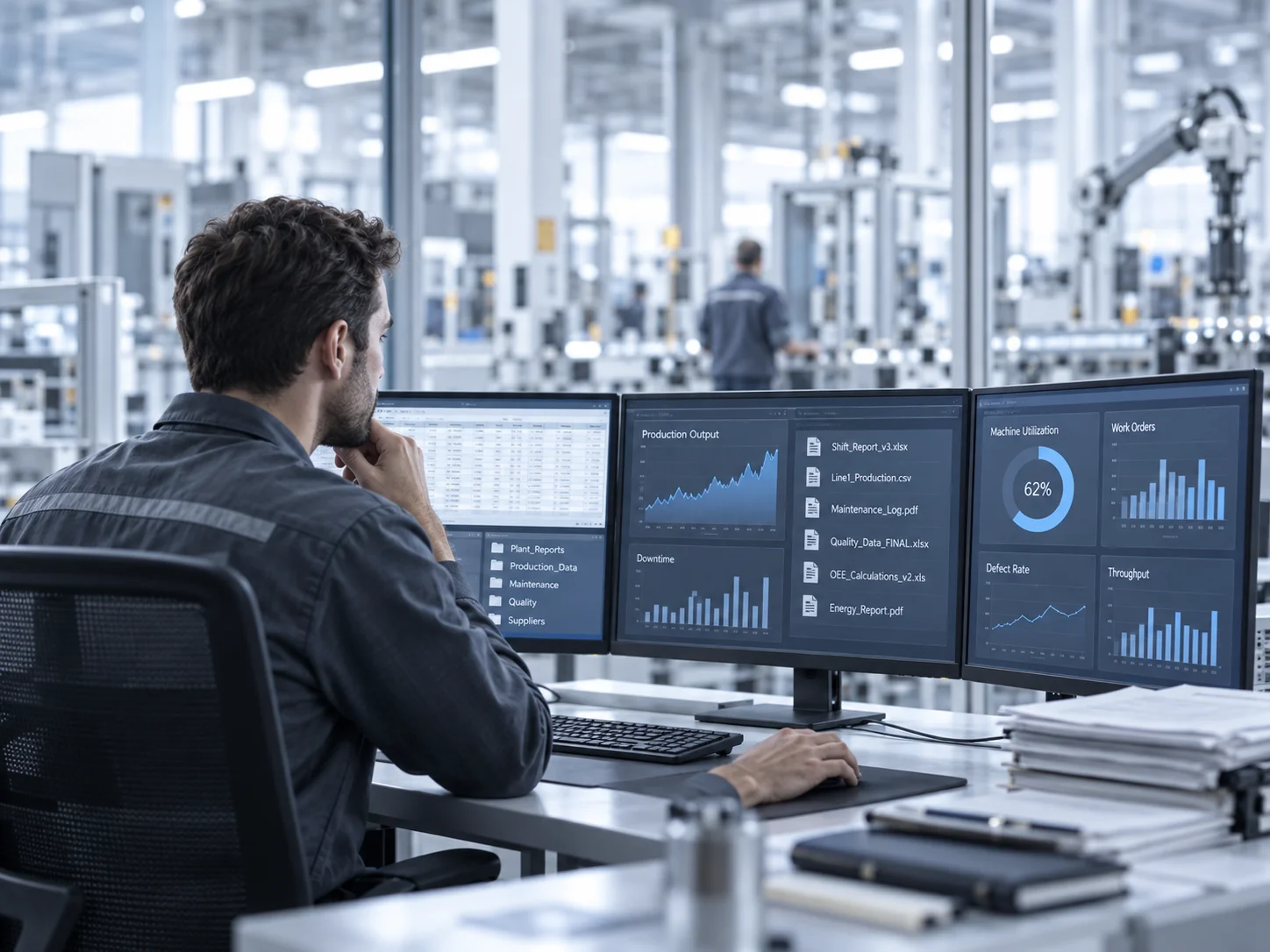 Operational reporting across spreadsheets and separate screens