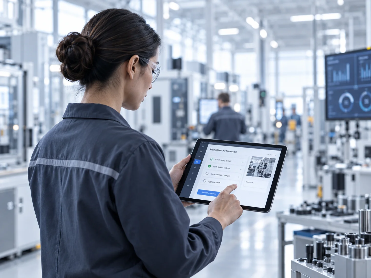 Digital workflow tools used alongside manufacturing equipment