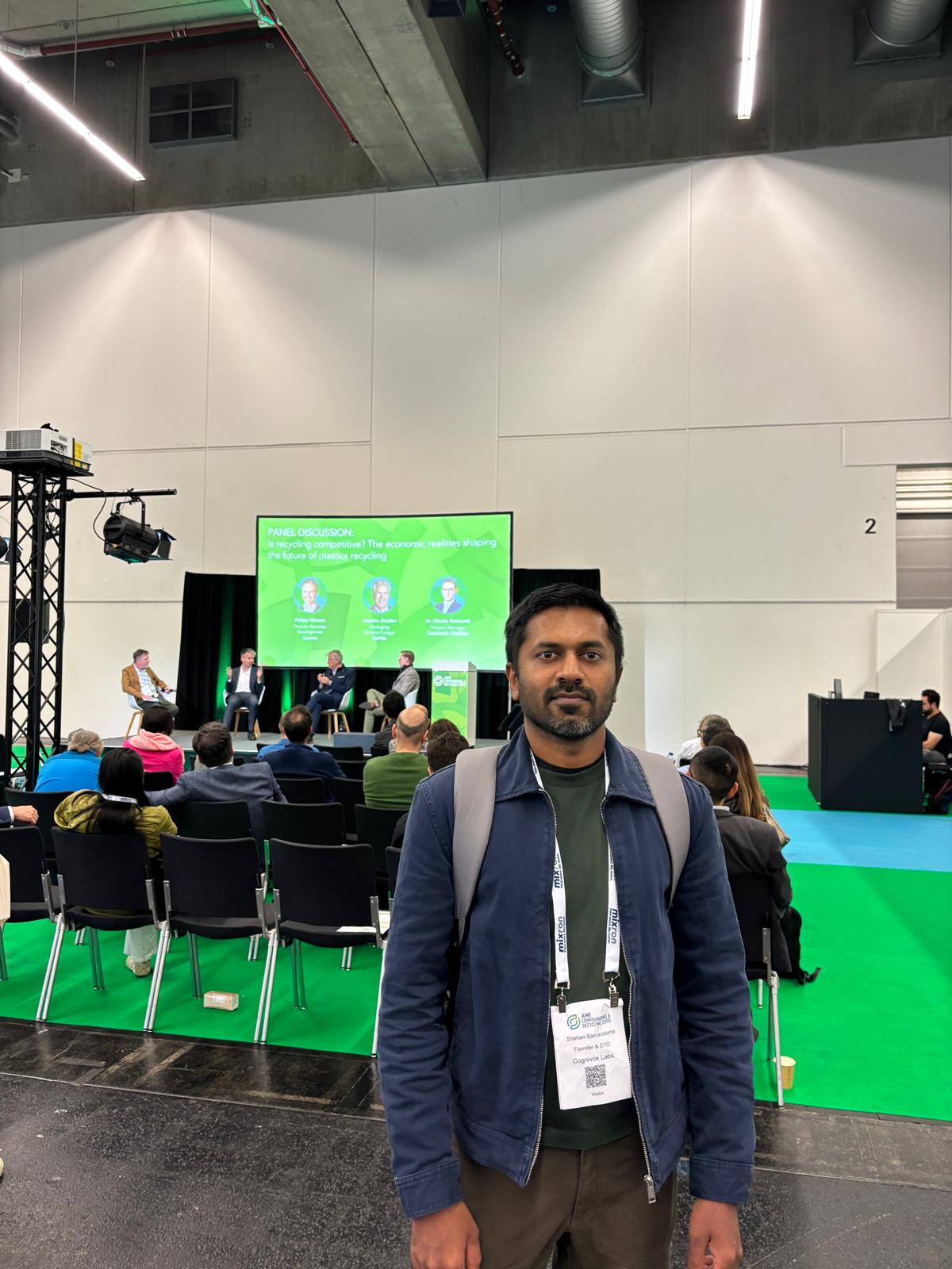 Cognivox Labs founder at AMI Compounding & Recycling Expo Europe 2026 in Frankfurt
