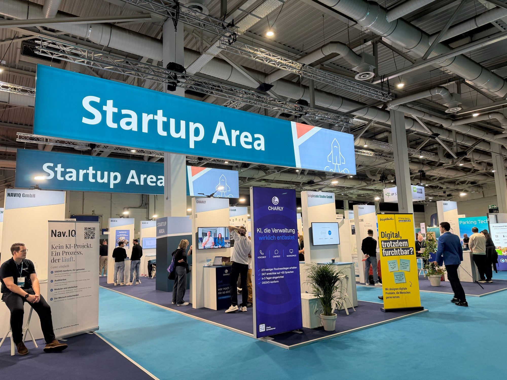 Startup Area with exhibition stands at SCCON 2026