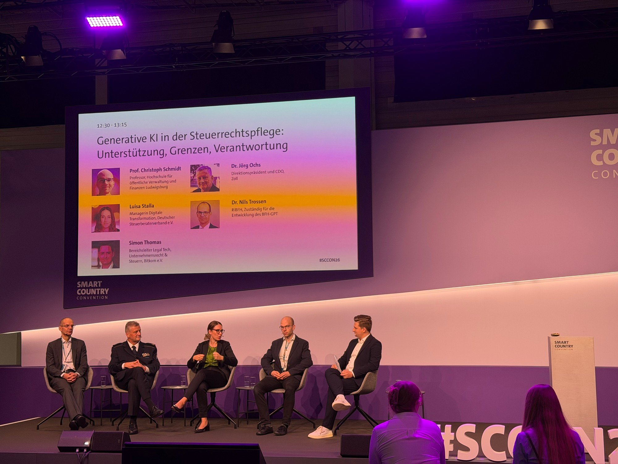 Panel discussion on generative AI in tax law administration at SCCON 2026