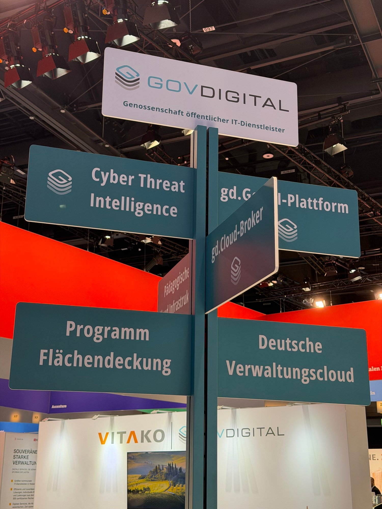govDigital exhibition signage highlighting municipal digital services
